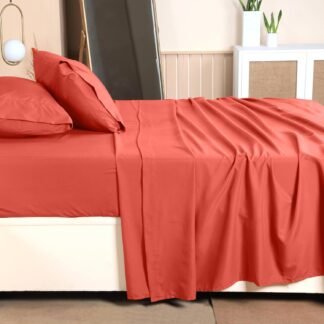 Utopia Bedding King Sheet Set – 4 Piece Bed Sheets for King Size Bed, Soft and Breathable Microfiber, Includes 1 Fitted Sheet, 1 Flat Sheet and 2 Pillowcases (Coral)