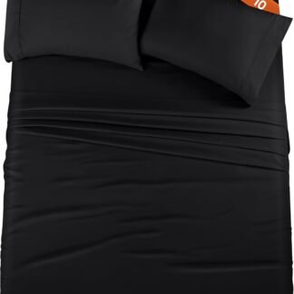 Utopia Bedding King Sheet Set – 4 Piece Bed Sheets for King Size Bed, Soft and Breathable Microfiber, Includes 1 Fitted Sheet, 1 Flat Sheet and 2 Pillowcases (Coral)