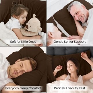 Utopia Bedding Pillow Cases Standard Size 2-Pack – Soft Brushed Microfiber – Envelope Closure – Perfect for Hospitals, Hotels, Guest Rooms – Oeko-TEX Certified, 20x26 Inches...