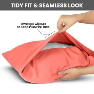 Utopia Bedding Queen Pillow Cases - 2 Pack - Envelope Closure - Soft Brushed Microfiber Fabric - Shrinkage and Fade Resistant Pillow Covers Queen Size 20 X 30 Inches (Queen, Coral)