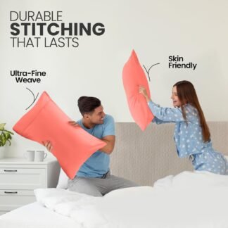 Utopia Bedding Queen Pillow Cases - 2 Pack - Envelope Closure - Soft Brushed Microfiber Fabric - Shrinkage and Fade Resistant Pillow Covers Queen Size 20 X 30 Inches (Queen, Coral)