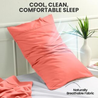 Utopia Bedding Queen Pillow Cases - 2 Pack - Envelope Closure - Soft Brushed Microfiber Fabric - Shrinkage and Fade Resistant Pillow Covers Queen Size 20 X 30 Inches (Queen, Coral)