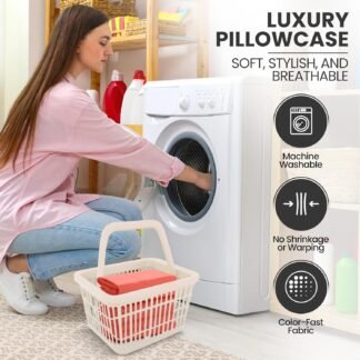 Utopia Bedding Queen Pillow Cases - 2 Pack - Envelope Closure - Soft Brushed Microfiber Fabric - Shrinkage and Fade Resistant Pillow Covers Queen Size 20 X 30 Inches (Queen, Coral)