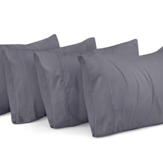 Utopia Bedding Queen Pillow Cases - 4 Pack - Envelope Closure - Soft Brushed Microfiber Fabric - Shrinkage and Fade Resistant Pillow Covers Queen Size 20 X 30 Inches (Queen, Grey)