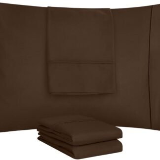 Utopia Bedding Queen Pillow Cases - 4 Pack - Envelope Closure - Soft Brushed Microfiber Fabric - Shrinkage and Fade Resistant Pillow Covers Queen Size 20 X 30 Inches Queen Brown - lunas-mystic-emporium.com Utopia Bedding Queen Pillow Cases - 4 Pack - Envelope Closure - Soft Brushed Microfiber Fabric - Shrinkage and Fade Resistant Pillow Covers Queen Size 20 X 30 Inches (Queen, Brown)