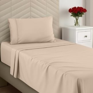 Utopia Bedding Queen Size 4 Piece Sheet Set - Brushed Microfiber - Soft Bed Sheets for Queen Size Bed Set - Includes 1 Fitted, 1 Flat, & 2 Pillow Cases - Deep Pocket (Beige)