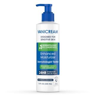 Vanicream Enhanced Moisturizer, 12 fl oz, Formulated without Common Irritants, Body & Face Moisturizer, All-Day Hydration with Hyaluronic Acid, Glycerin & Ceramides for...