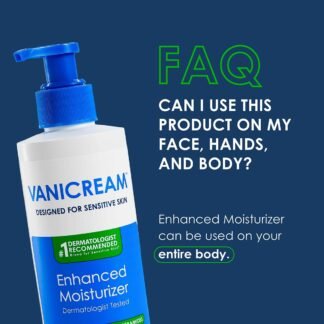 Vanicream Enhanced Moisturizer, 12 fl oz, Formulated without Common Irritants, Body & Face Moisturizer, All-Day Hydration with Hyaluronic Acid, Glycerin & Ceramides for...