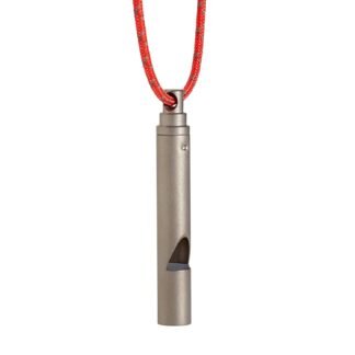 Vargo Titanium Emergency Whistle – Ultralight 100+ dB Pealess Safety Whistle with Reflective Neck Lanyard – Durable Survival Whistle for Hiking, Backpacking, Camping, and...