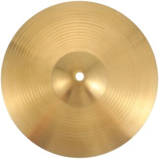Veemoon 10 Inch Brass Cymbal Replacement Crash Cymbals Ride Drum Instrument Percussion Accessories Drum Kit for Beginner Player Percussion (Golden)