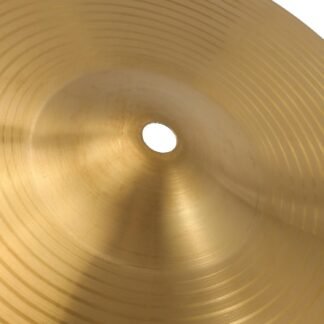 Veemoon 10 Inch Brass Cymbal Replacement Crash Cymbals Ride Drum Instrument Percussion Accessories Drum Kit for Beginner Player Percussion (Golden)