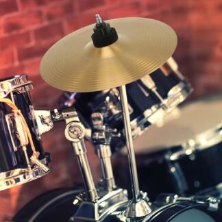 Veemoon 10 Inch Brass Cymbal Replacement Crash Cymbals Ride Drum Instrument Percussion Accessories Drum Kit for Beginner Player Percussion (Golden)