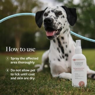 Veterinary Formula Clinical Care Hot Spot & Itch Relief Medicated Spray, 8oz – Easy to Use Spray for Dogs & Cats – Helps Alleviate Sensitive Skin, Scratching, and Licking of...