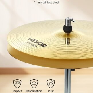 VEVOR Cymbal Pack, 5 Pieces Cymbals for Drum Set, Alloy Cymbals Drum Set Includes 14-inch Hi-Hats, 16-inch Crash, 18-inch Crash, 20-inch Ride, Drumsticks & Cymbal Bag, Alloy...