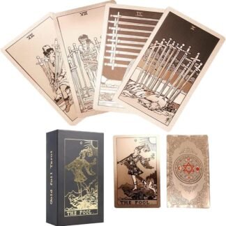 VOVCIG Tarot Cards with Guidebook Tarot Cards Deck Set,PVC Waterproof Divination Tool for Beginners and Expert Readers(Rose Gold)