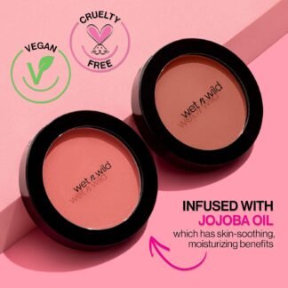 wet n wild Color Icon Blush, Effortless Matte Natural Sheer Glow & Seamless Blend, Luxuriously Infused Smooth Jojoba Oil, Cruelty-Free & Vegan - Bed of Roses