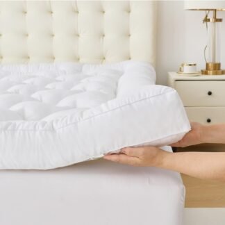 WhatsBedding 5 Inch Memory Foam Mattress Topper Full Size, Supportive Fluffy Shredded Memory Foam Filled Pillow Top, Extra Soft Bed Topper for Back Pain Relief, 54x75x5 Inch