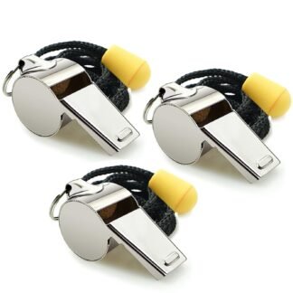 Whistle, 3 Pack Sports Whistles with Lanyard, Loud Crisp Sound Whistles Great for Coaches, Referees, and Officials