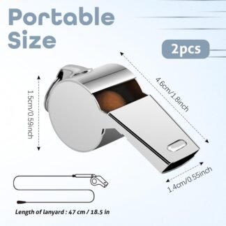 Whistle, Whistle for Coaches, Whistle for Teachers, Stainless Steel Whistles Coach Whistle with Lanyard Referee Whistle Loud Crisp Sound Sports Whistle for Adults Teachers...