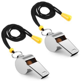 Whistle, Whistle for Coaches, Whistle for Teachers, Stainless Steel Whistles Coach Whistle with Lanyard Referee Whistle Loud Crisp Sound Sports Whistle for Adults Teachers...