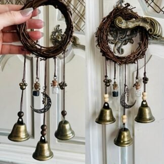Witch Bells, Handmade Witchcraft Wind Chime for Garden Patio Balcony and Home Decoration