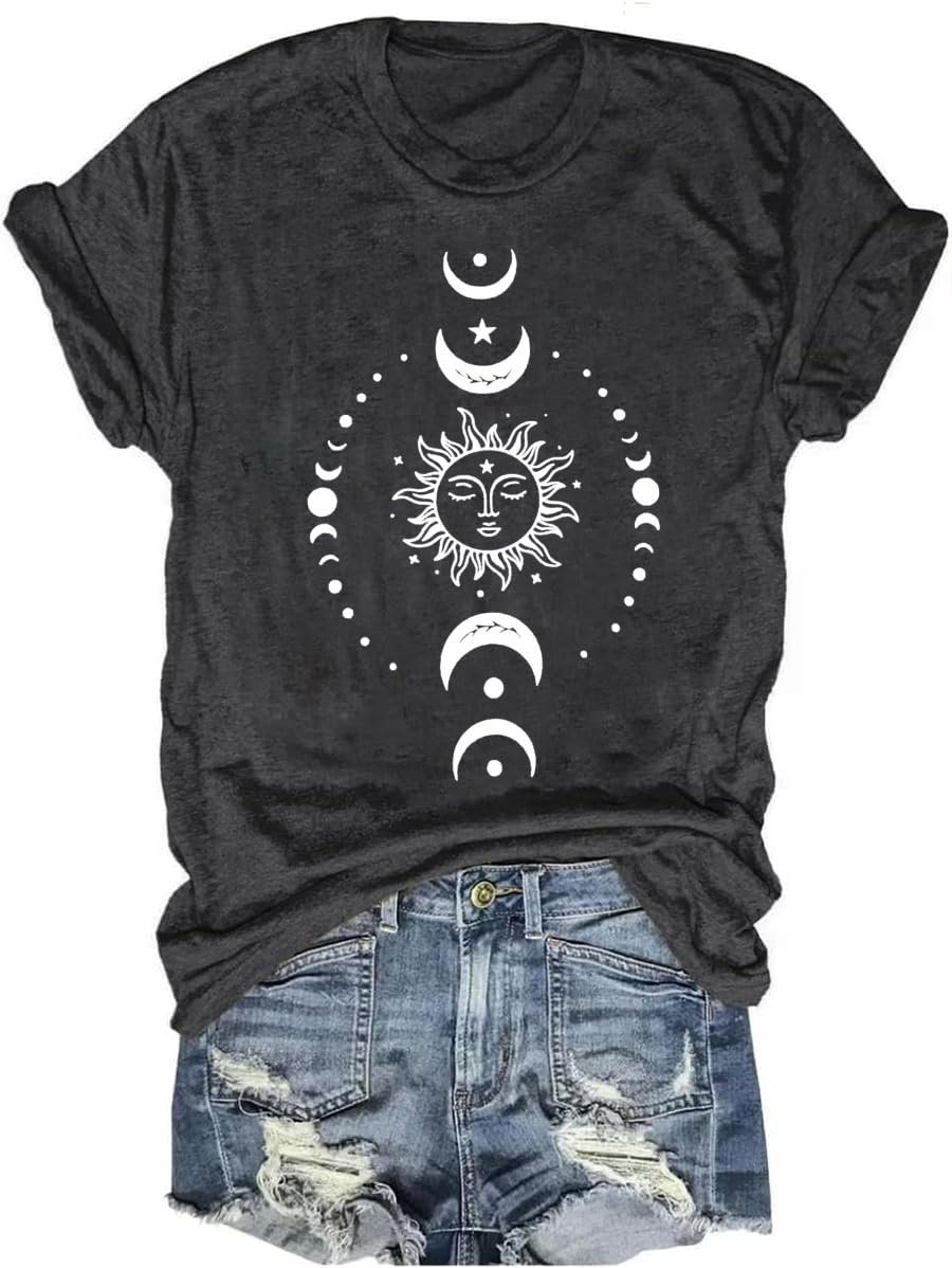 Womens T-Shirts Vintage Boho Sun Flowers Graphic Tees Cute Wildflowers Shirts Casual Summer Short Sleeve Tops - lunas-mystic-emporium.com Women's T-Shirts Vintage Boho Sun Flowers Graphic Tees Cute Wildflowers Shirts Casual Summer Short Sleeve Tops