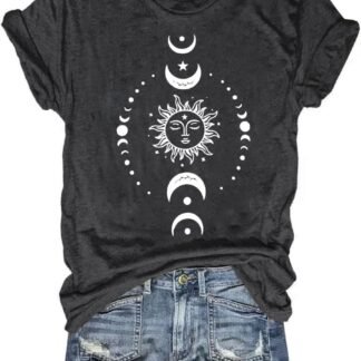 Women's T-Shirts Vintage Boho Sun Flowers Graphic Tees Cute Wildflowers Shirts Casual Summer Short Sleeve Tops