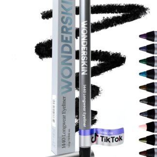 Wonderskin Eyeliner Pencil, 1440 Longwear Deep Black Eyeliner Pencil - Waterproof, Sharpenable & Smudge Proof
