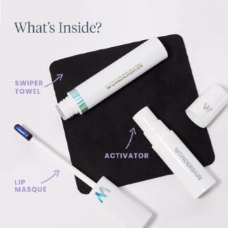 Wonderskin Wonder Blading All Day Lip Stain Peel Off Masque and Reveal Kit- Long Lasting, Waterproof Pink Lip Tint, Transfer Proof Natural Makeup Stain Kit (Charming)