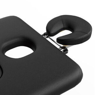 Wood Heavy Duty Stationary Massage Table with Adjustable Face Pillow and Adjustable Legs for Treatment, Physical Therapy, Spa Facial Professional Massage Bed, Black Leather...