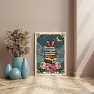 WUDWL Tarot Diamond Art Kits for Adults, Flower-Book-Moon DIY Modern Diamond Painting Kits 5D Diamond Dots Gem Art Crafts with Tools,Spring Round Full Drill Crafts for Home Wall...