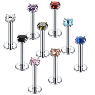 Xpircn 16G 18G Labret Monroe Lip Rings Nose Helix Tragus Earring Studs Piercing Jewelry 9PCS