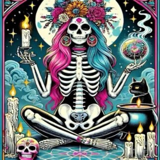 Xylogist Skull Diamond Art Kits for Adults, Tarot Card Diamond Painting for Beginners, 5D Full Drill Diamond Dots Gem Craft Art Home Wall Decor 12x16Inch