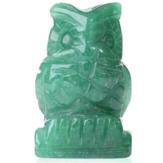 YATOJUZI Owl Decor Natural Healing Crystals Stones White Cute Harry Potter Decors Owls Statues Figurines Hand-Carved Howlite Gemstones Home Room Office Desk Decorations Reiki...