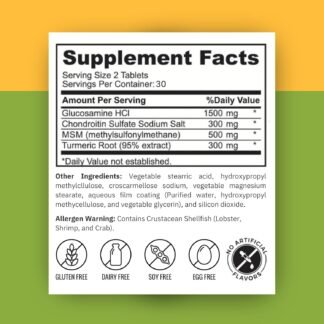 Zaytun Halal Joint Support with Turmeric + Glucosamine, Promotes Joint Health, Flexibility and Supports Mobility, 1 Month Supply, No Gluten, No Gelatin, Made in USA - Halal...