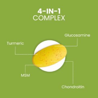 Zaytun Halal Joint Support with Turmeric + Glucosamine, Promotes Joint Health, Flexibility and Supports Mobility, 1 Month Supply, No Gluten, No Gelatin, Made in USA - Halal...