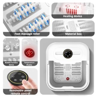 ZhanHao Pedicure Foot Spa, Foot Spa Bath Massager with Heat, Collapsible Bath Soak Tub, Portable for Any Casual Scene to Help You Relax