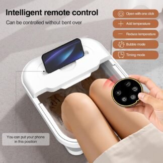 ZhanHao Pedicure Foot Spa, Foot Spa Bath Massager with Heat, Collapsible Bath Soak Tub, Portable for Any Casual Scene to Help You Relax