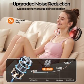 Ziumrw 20 Head Massage Gun Deep Tissue, 9 Modes & 9 Intensity Levels Body Percussion Muscle Massager, Quiet Electric Handheld Massage Tools for Neck, Back, Shoulder, Waist, Leg,...