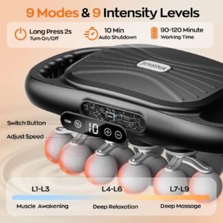 Ziumrw 20 Head Massage Gun Deep Tissue, 9 Modes & 9 Intensity Levels Body Percussion Muscle Massager, Quiet Electric Handheld Massage Tools for Neck, Back, Shoulder, Waist, Leg,...