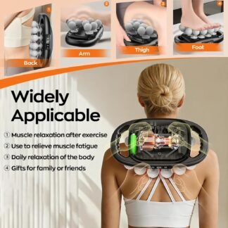 Ziumrw 20 Head Massage Gun Deep Tissue, 9 Modes & 9 Intensity Levels Body Percussion Muscle Massager, Quiet Electric Handheld Massage Tools for Neck, Back, Shoulder, Waist, Leg,...