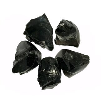 0.45lb Raw Black Obsidian Quartz Crystals，1.2-2" Healing Crystal Healing Stones Rocks Gemstones for Cabbing Tumbling Cutting Polishing Healing Reiki Jewelry Making Home...