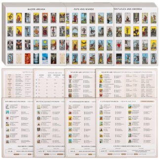 1260 PCS Mini Tarot Stickers for Journaling, 1.25" x 0.78" Tarot Card Stickers Based on Rider Waite Tarot Deck, 8 Tarot Cheat Sheet Included