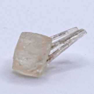 15mm 3ct Clear Calcite Cube wIngrown Triple Clear Scolecite Points Cluster Natural Small Gemstone Crystal Mineral Collectible Rough Specimen - India - lunas-mystic-emporium.com 15mm 3ct Clear Calcite Cube w/Ingrown Triple Clear Scolecite Points Cluster Natural Small Gemstone Crystal Mineral Collectible Rough Specimen - India