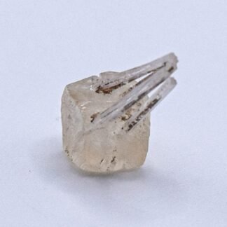 15mm 3ct Clear Calcite Cube w/Ingrown Triple Clear Scolecite Points Cluster Natural Small Gemstone Crystal Mineral Collectible Rough Specimen - India