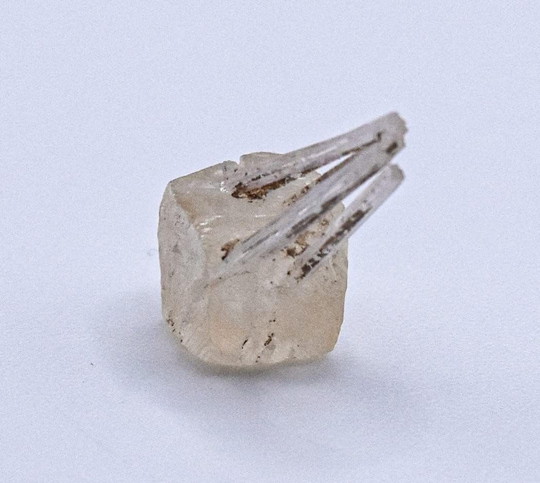 15mm 3ct Clear Calcite Cube wIngrown Triple Clear Scolecite Points Cluster Natural Small Gemstone Crystal Mineral Collectible Rough Specimen - India - lunas-mystic-emporium.com 15mm 3ct Clear Calcite Cube w/Ingrown Triple Clear Scolecite Points Cluster Natural Small Gemstone Crystal Mineral Collectible Rough Specimen - India
