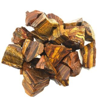 1LB Bulk Rough Tiger's Eye Crystal Large 1" Natural Raw Stones Crystal for Tumbling Cabbing Fountain Rocks Decoration Polishing Wire Wrapping Wicca Reiki Healing Crystals