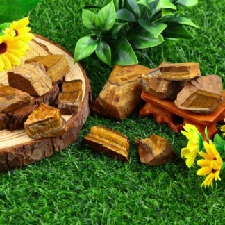 1LB Bulk Rough Tiger's Eye Crystal Large 1" Natural Raw Stones Crystal for Tumbling Cabbing Fountain Rocks Decoration Polishing Wire Wrapping Wicca Reiki Healing Crystals