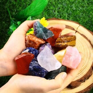 1LB Bulk Rough Tiger's Eye Crystal Large 1" Natural Raw Stones Crystal for Tumbling Cabbing Fountain Rocks Decoration Polishing Wire Wrapping Wicca Reiki Healing Crystals