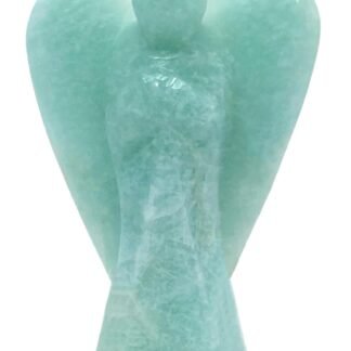 2 Inch Amazonite Guardian Angel Figurine Hand-Carved Natural Stone, Excellent for Stress Relief, Hope and Manifestation